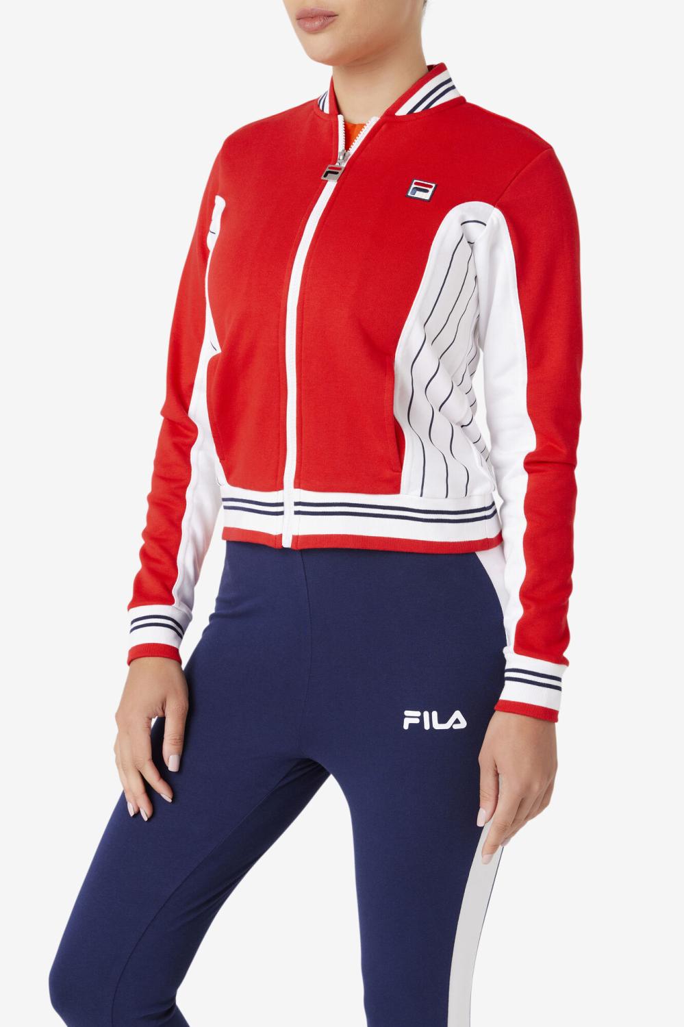 Women Jackets &amp; Outerwear | FILA Settanta II Jacket 622 RED / WHITE / FILA NAVY