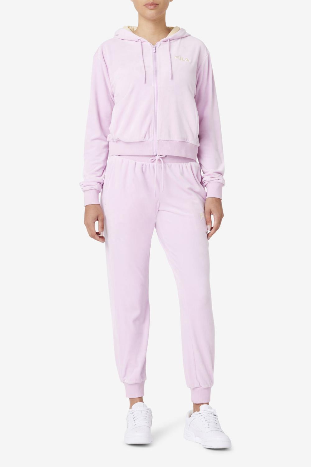 Women Jackets &amp; Outerwear | FILA Zura Velour Jacket 534 WINSOM ORCHID