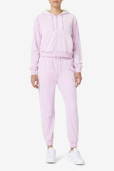 Women Jackets &amp; Outerwear | FILA Zura Velour Jacket 534 WINSOM ORCHID