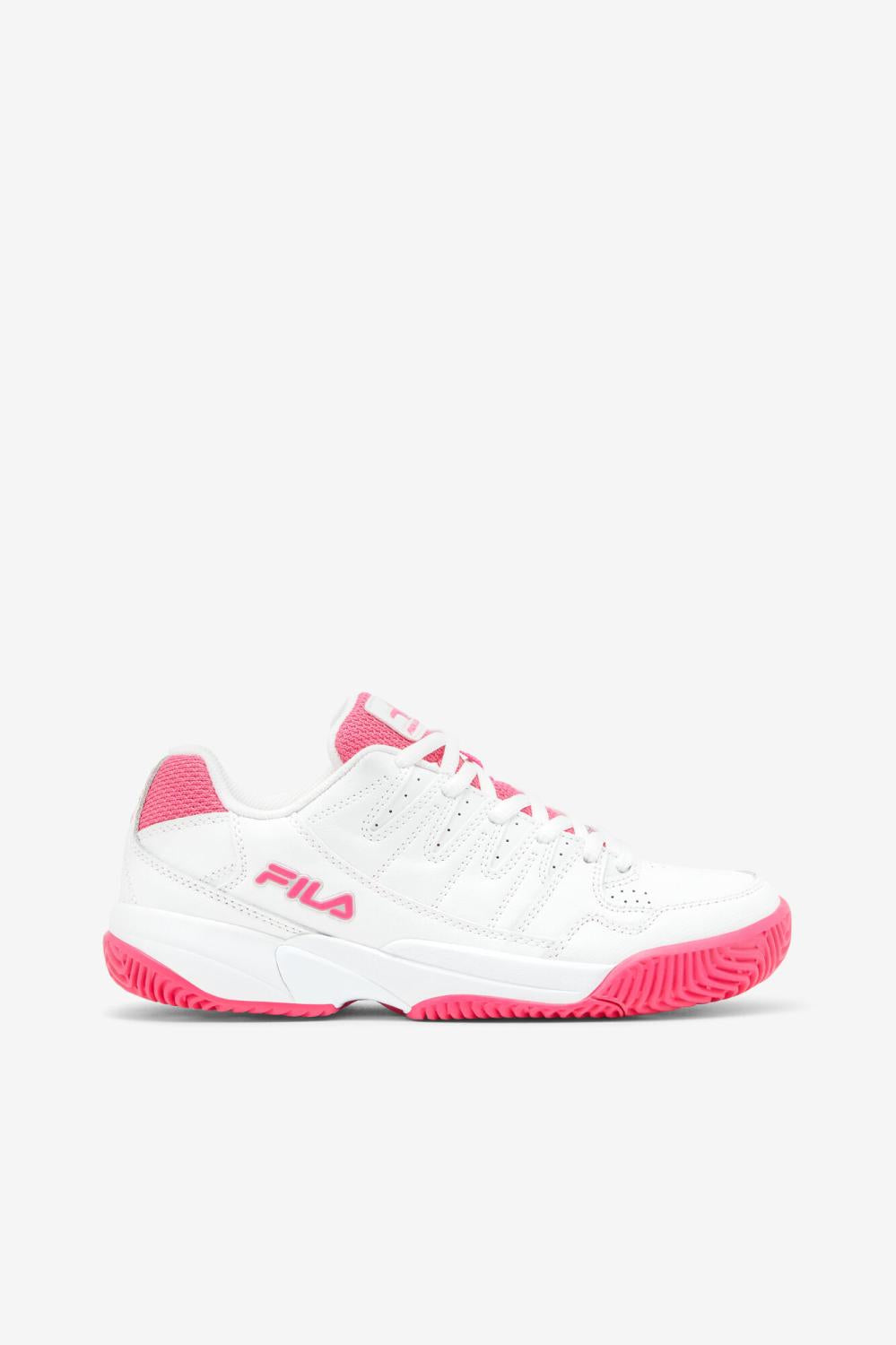 Women Pickleball | FILA Women's Double Bounce 156 WHITE / PINK GLOW / METALLIC SILVER