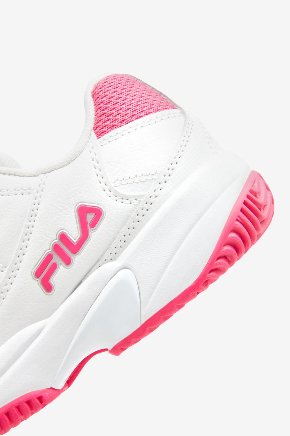 Women Pickleball | FILA Women's Double Bounce 156 WHITE / PINK GLOW / METALLIC SILVER