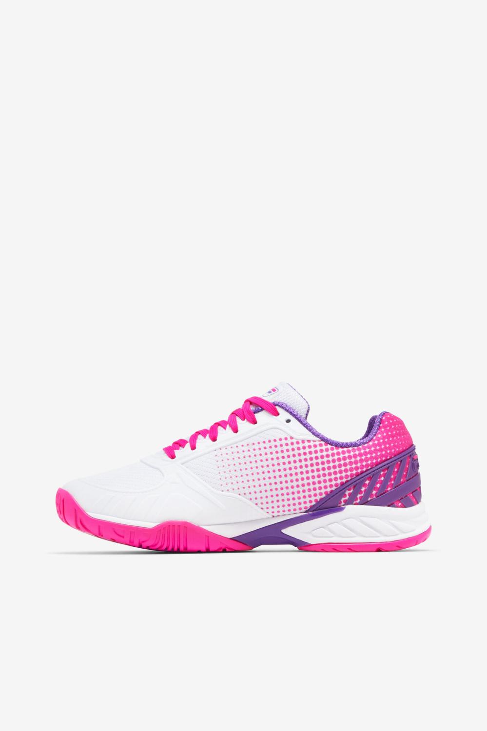 Women Pickleball | FILA Women's Volley Zone 149 WHITE / PINK GLO / ELECTRIC PURPLE