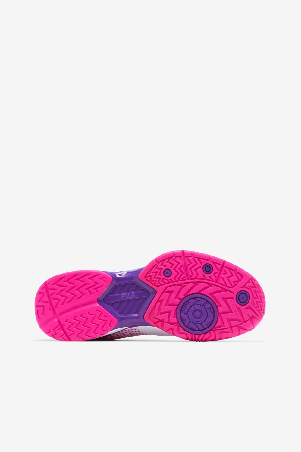 Women Pickleball | FILA Women's Volley Zone 149 WHITE / PINK GLO / ELECTRIC PURPLE