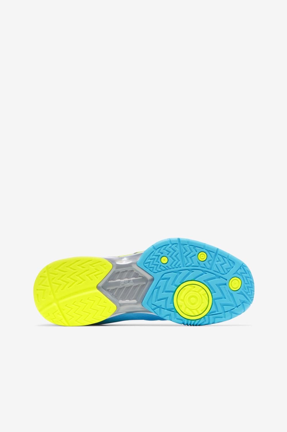 Women Pickleball | FILA Women's Volley Zone 425 BLUEFISH / WHITE / SAFETY YELLOW
