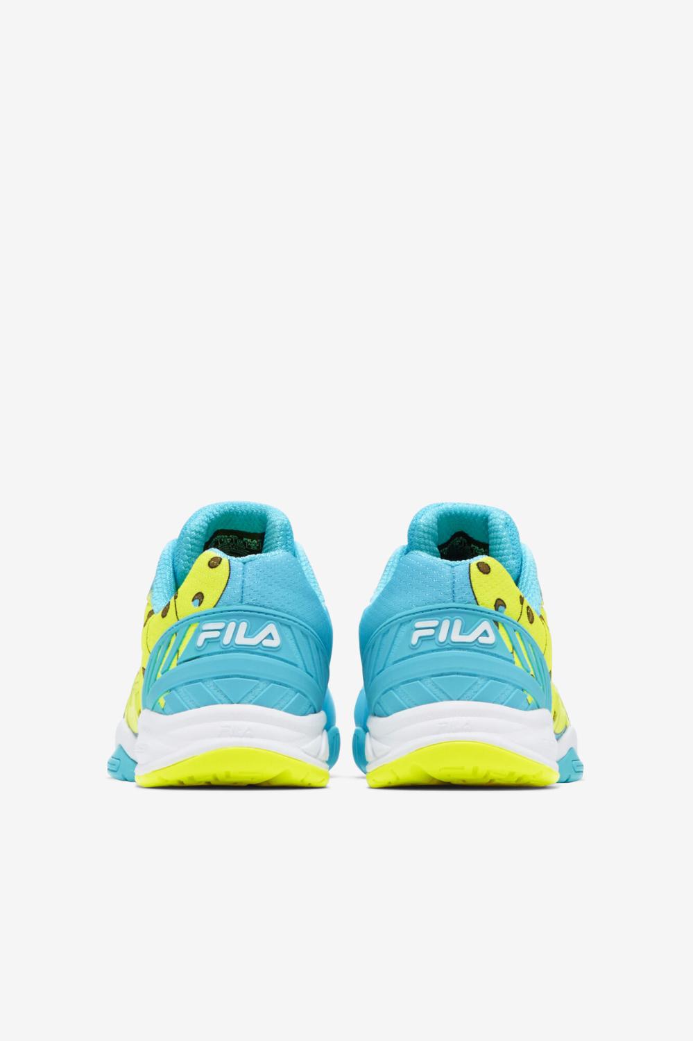 Women Pickleball | FILA Women's Volley Zone 425 BLUEFISH / WHITE / SAFETY YELLOW