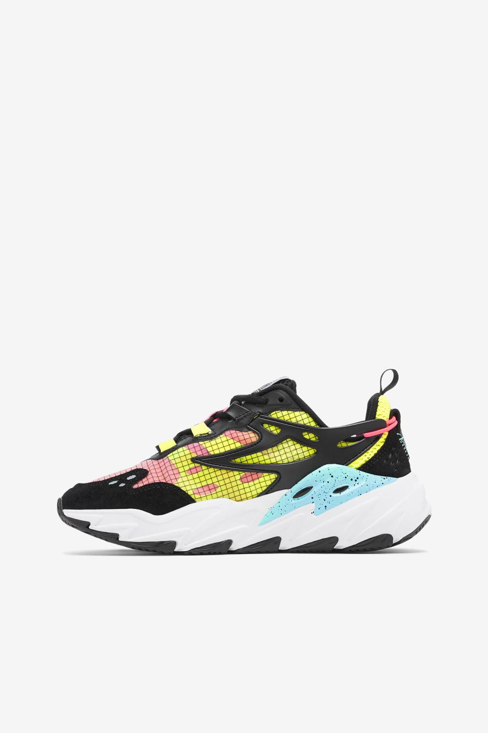 Women Ray Tracer | FILA Women's Ray Tracer Evo 016 BLACK / WHITE / SAFETY YELLOW