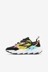 Women Ray Tracer | FILA Women's Ray Tracer Evo 016 BLACK / WHITE / SAFETY YELLOW