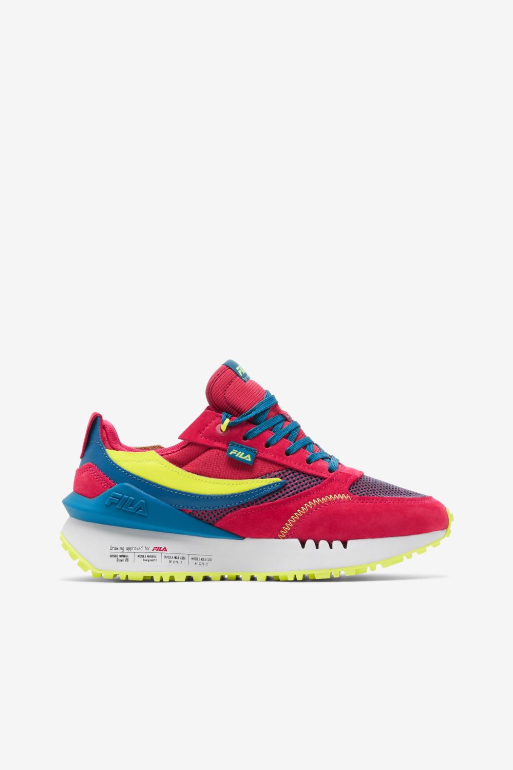 Women Renno | FILA Women's Renno N-Generation 693 DIVA PINK / MYKONOS BLUE / SAFETY YELLOW