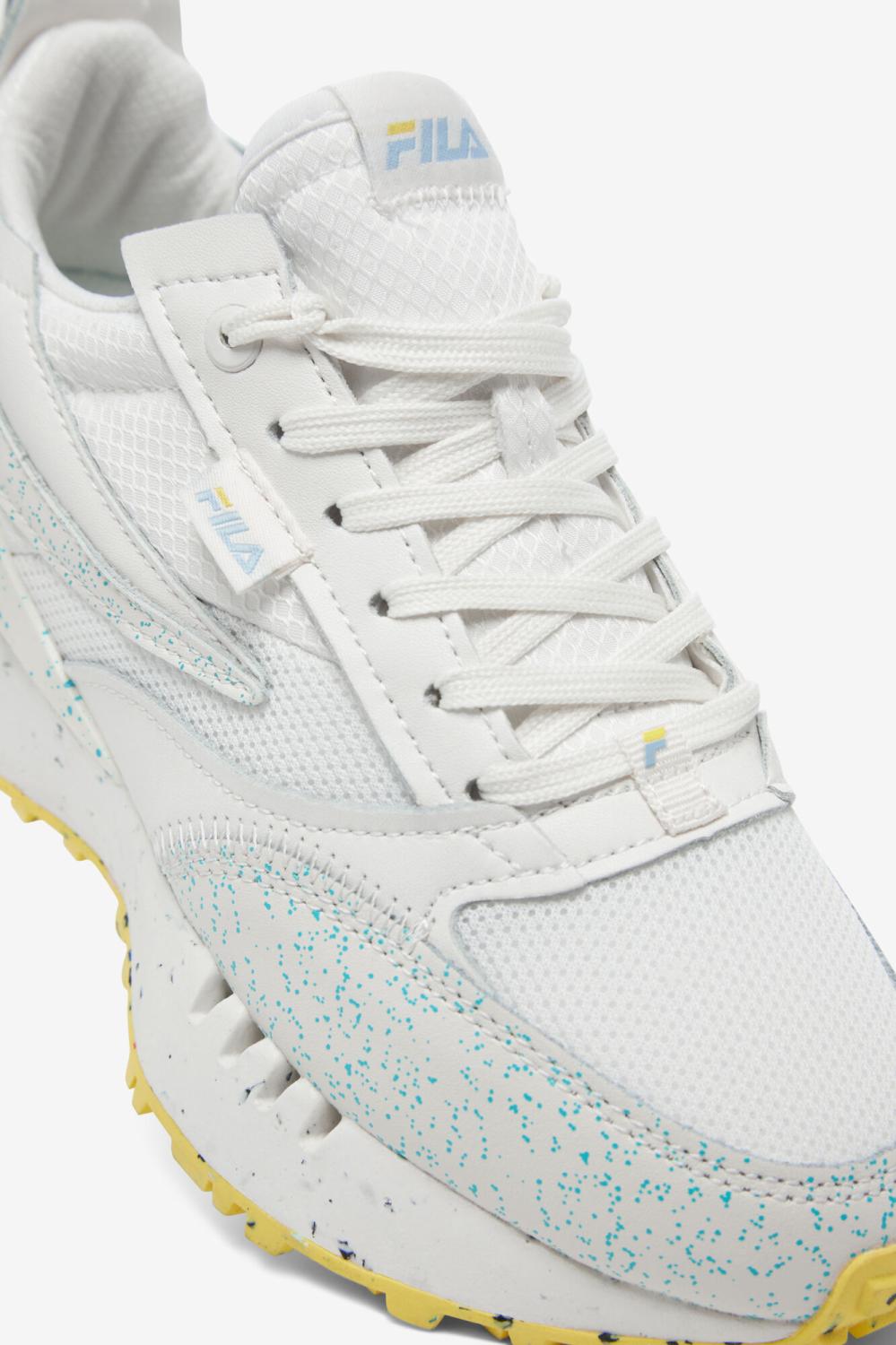 Women Renno | FILA Women's Renno N-Generation Green Splatter 147 SNOW WHITE / WHISPER WHITE / BLUE FOG