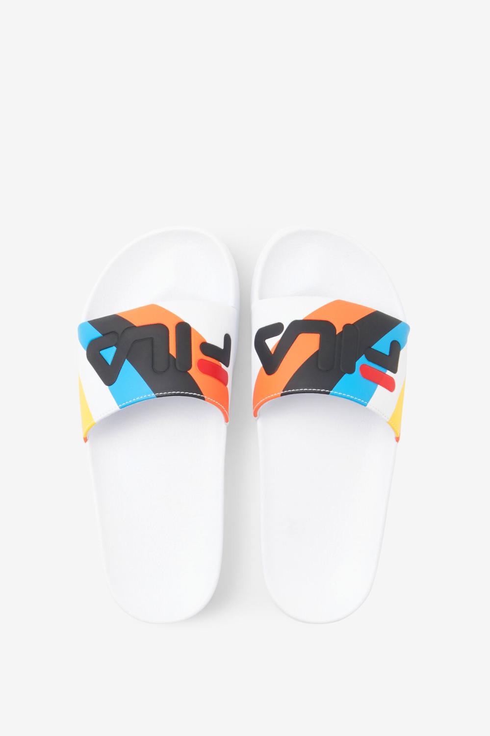 Women Sandals &amp; Slides | FILA Women's Drifter Archive 114 WHITE / BLACK / MULTI