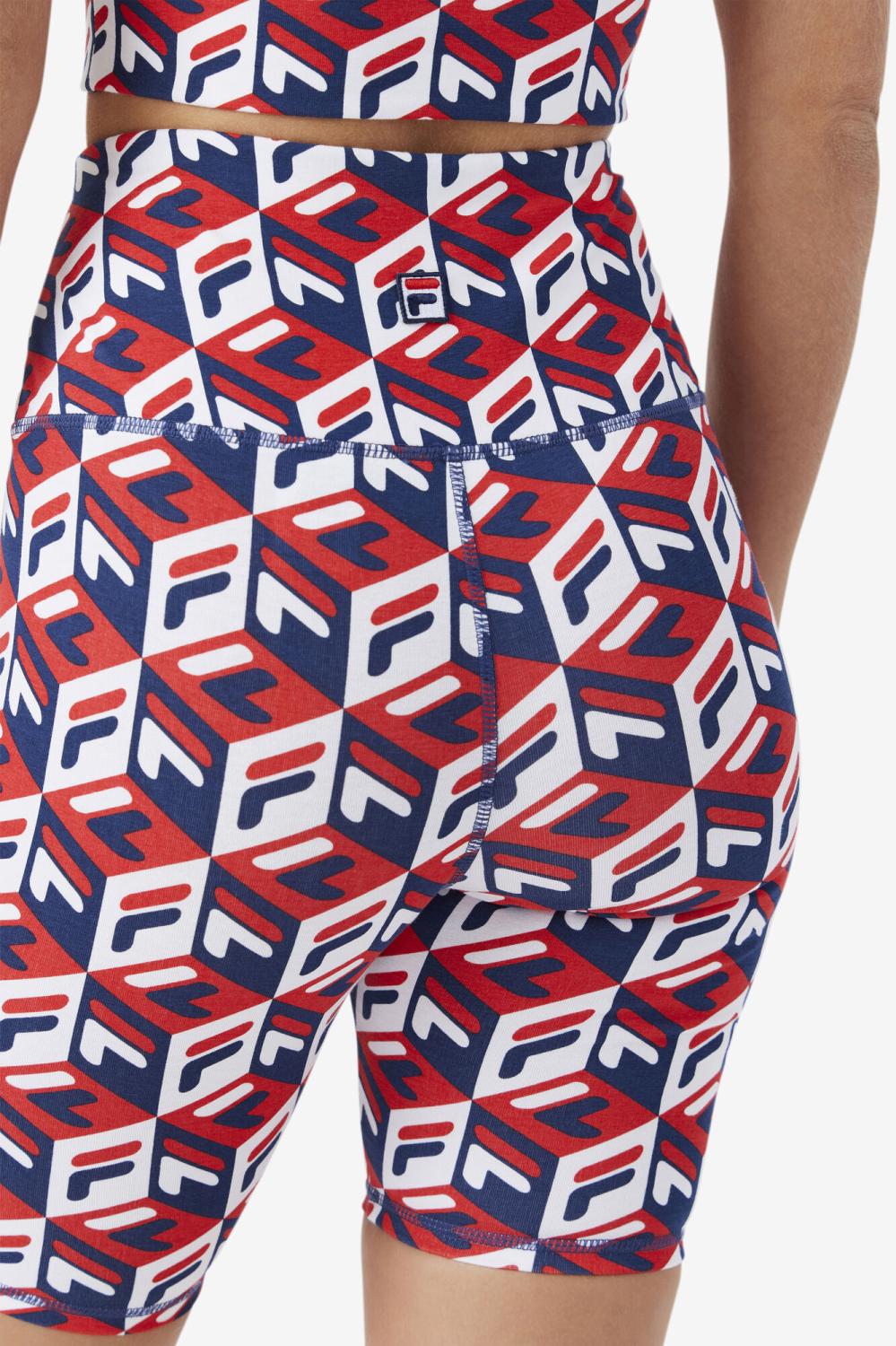 Women Shorts &amp; Pants | FILA Ainhoa Bike Short 622 FILA RED / FILA NAVY / WHITE