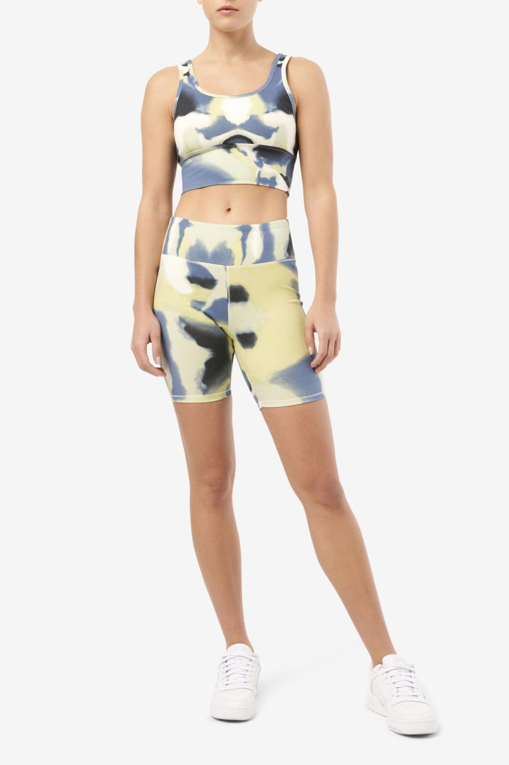 Women Shorts &amp; Pants | FILA Dawn Bike Short 177 BABYS BREATH BRUSHSTROKE PRINT