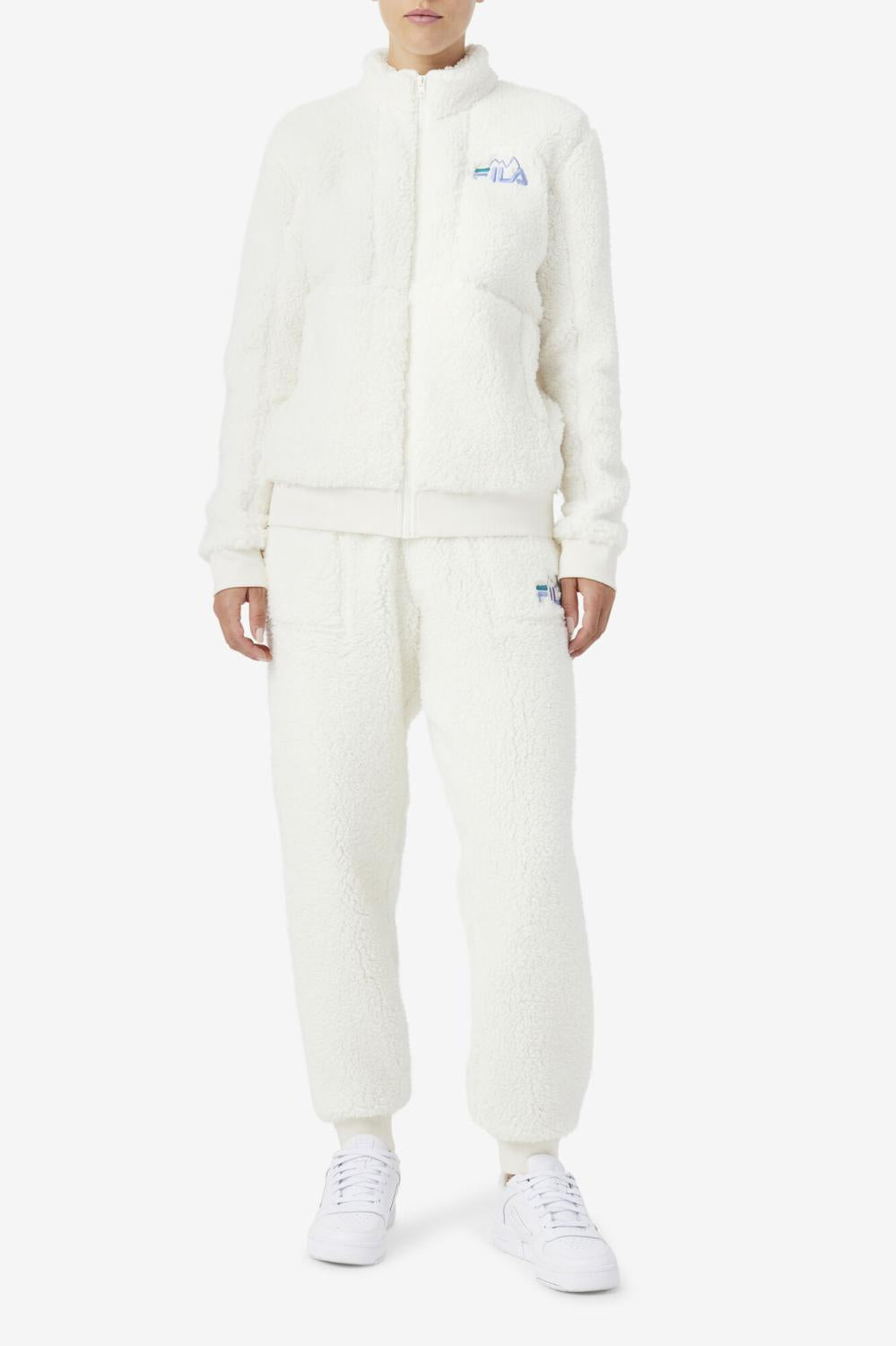 Women Shorts &amp; Pants | FILA Freyja Sherpa Jogger 172 EGRET / JACARANDA / DEEP LAKE