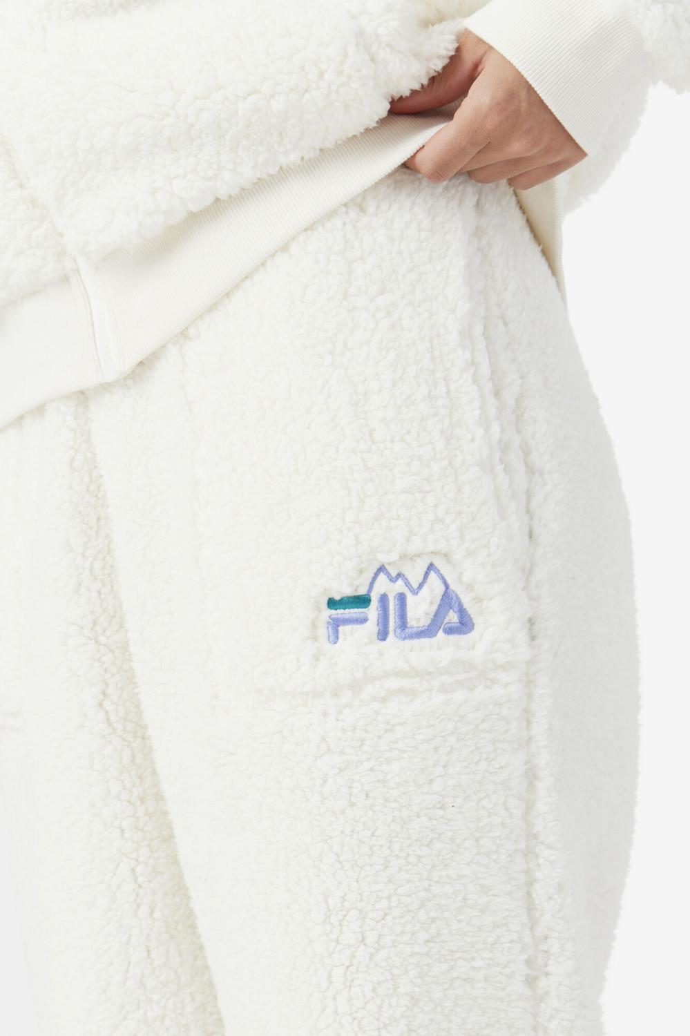 Women Shorts &amp; Pants | FILA Freyja Sherpa Jogger 172 EGRET / JACARANDA / DEEP LAKE