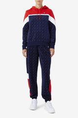 Women Shorts &amp; Pants | FILA Helen Velour Jogger 410 FILA NAVY / FILA RED / WHITE