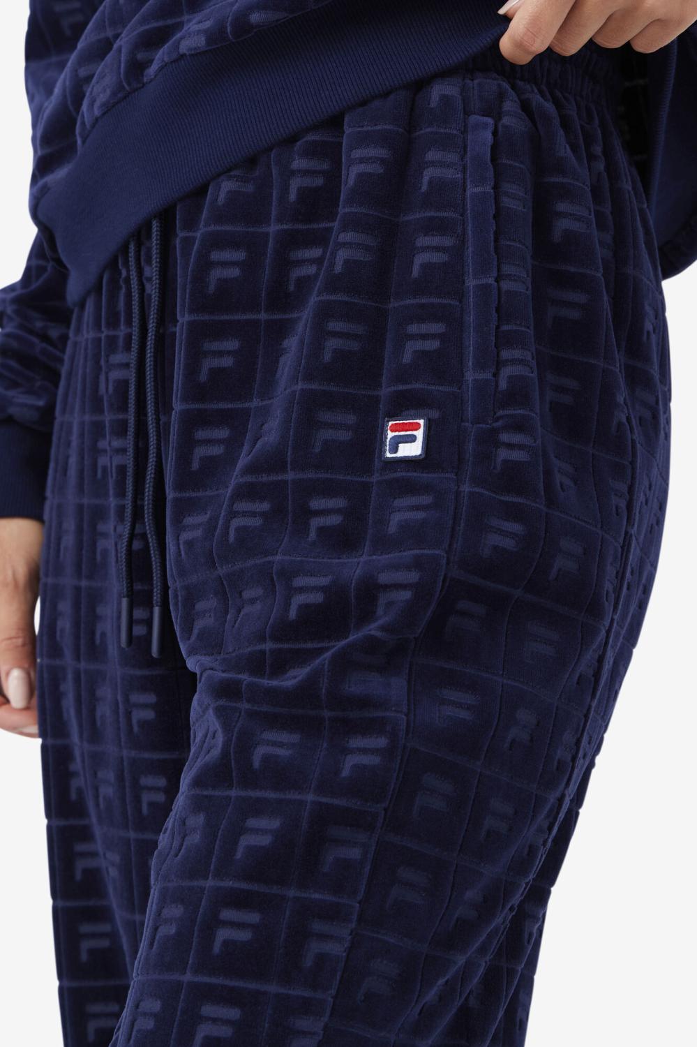 Women Shorts &amp; Pants | FILA Helen Velour Jogger 410 FILA NAVY / FILA RED / WHITE