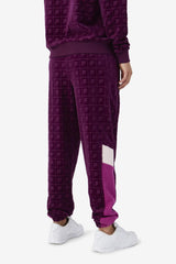 Women Shorts &amp; Pants | FILA Helen Velour Jogger 894 GRAPE WINE / BATON ROUGE / POTPOURRI