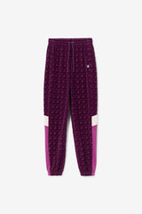Women Shorts &amp; Pants | FILA Helen Velour Jogger 894 GRAPE WINE / BATON ROUGE / POTPOURRI