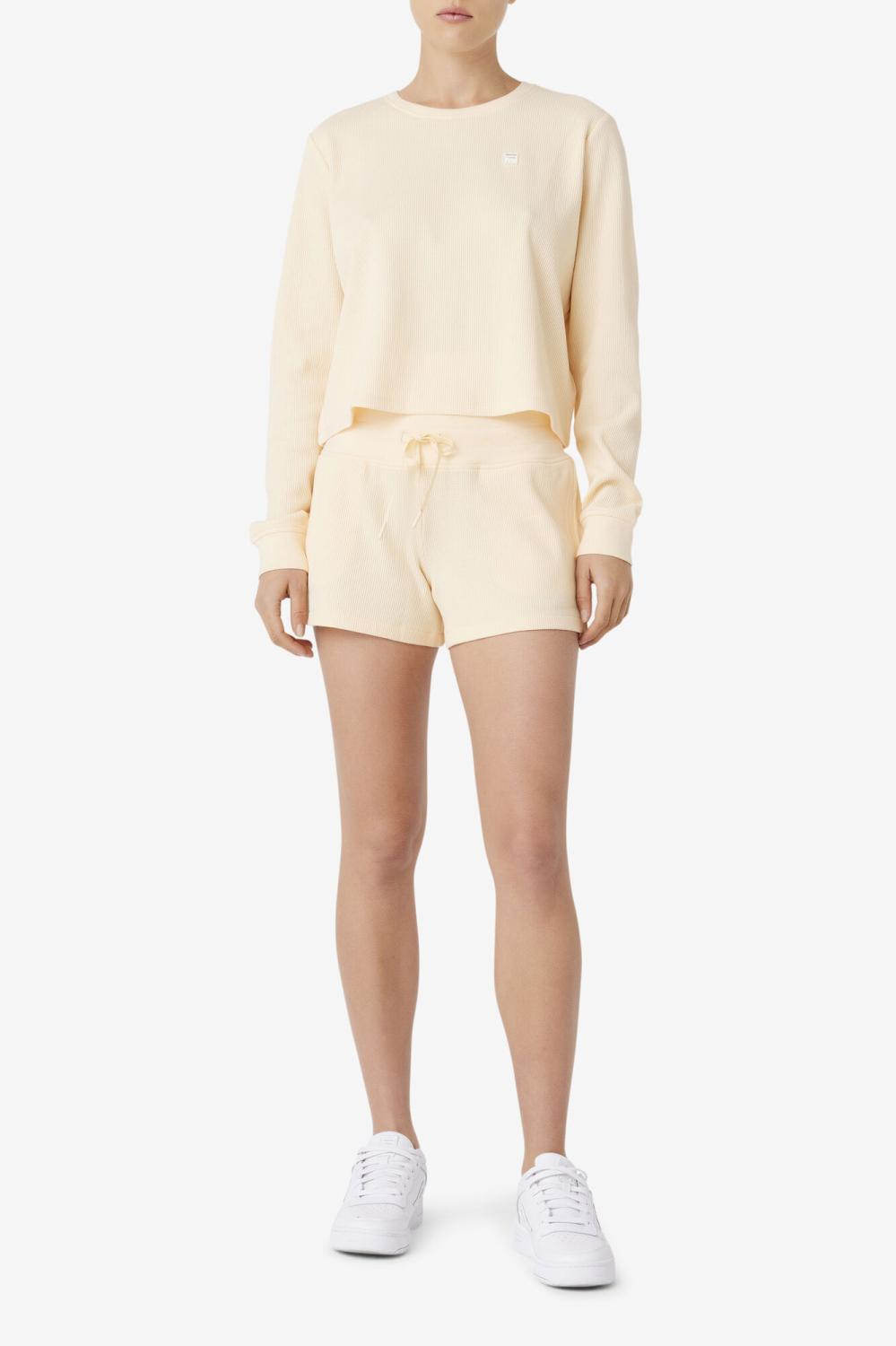 Women Shorts &amp; Pants | FILA Lina Double Waistband Short 808 TENDER PEACH