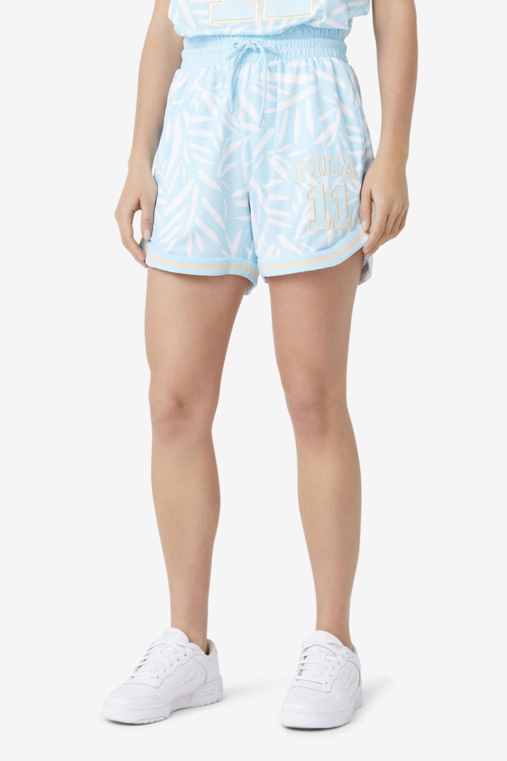 Women Shorts &amp; Pants | FILA Quincy Basketball Short 443 CRYSTAL BLUE / WHITE PRINT