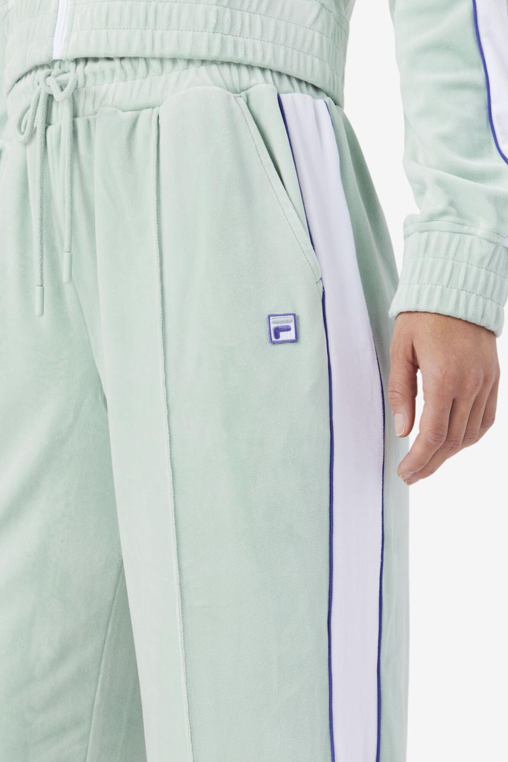 Women Shorts &amp; Pants | FILA Valery Velour Pant 362 ETHER / WHITE / ORIENT BLUE
