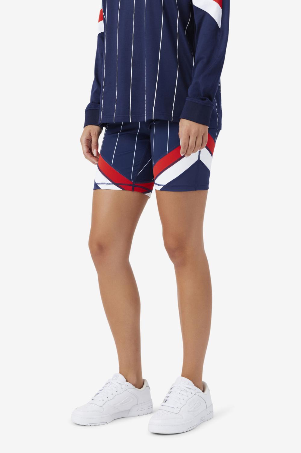 Women Shorts &amp; Pants | FILA Yareli Bike Short 410 FILA NAVY / FILA RED / WHITE