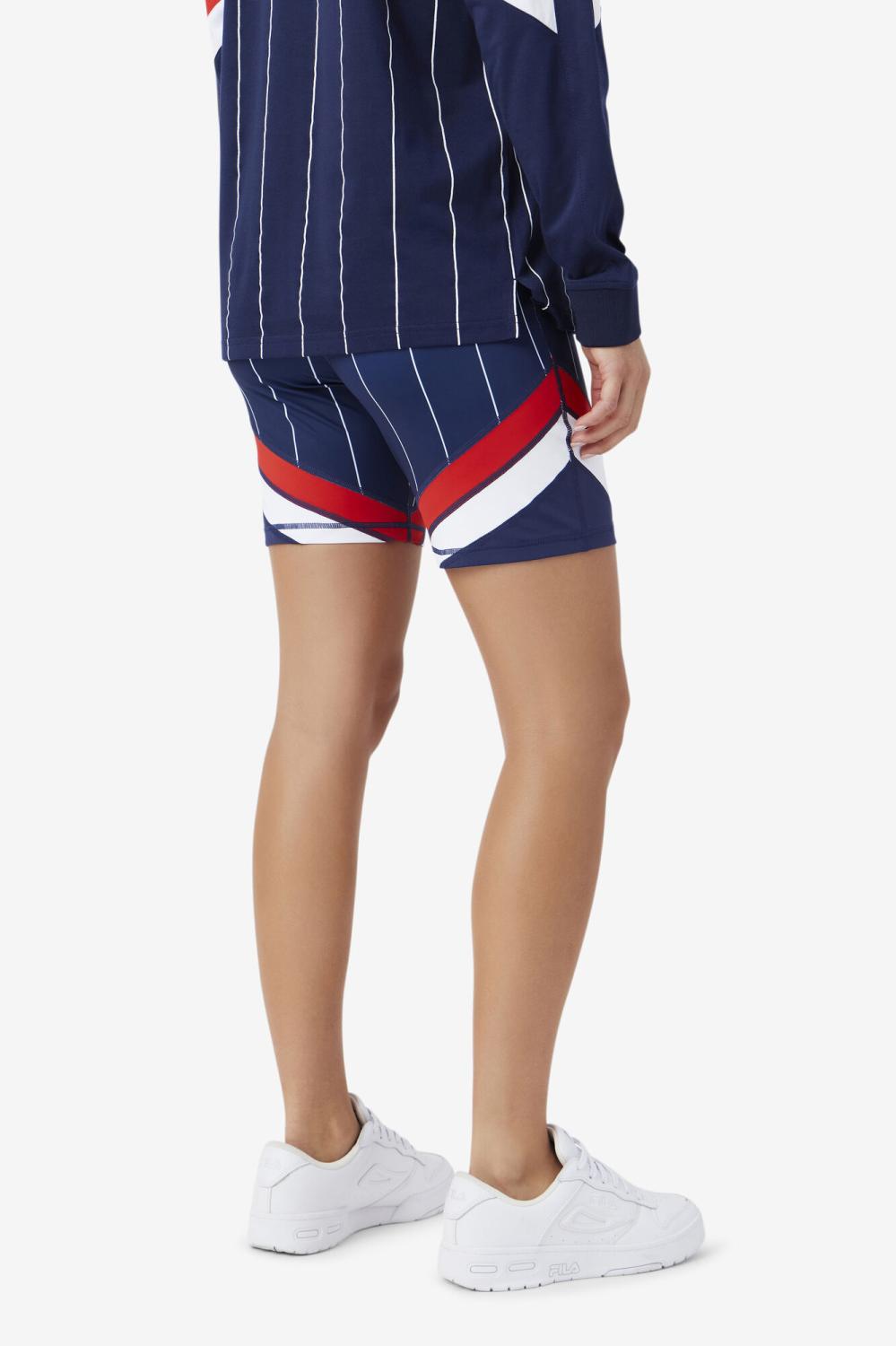 Women Shorts &amp; Pants | FILA Yareli Bike Short 410 FILA NAVY / FILA RED / WHITE