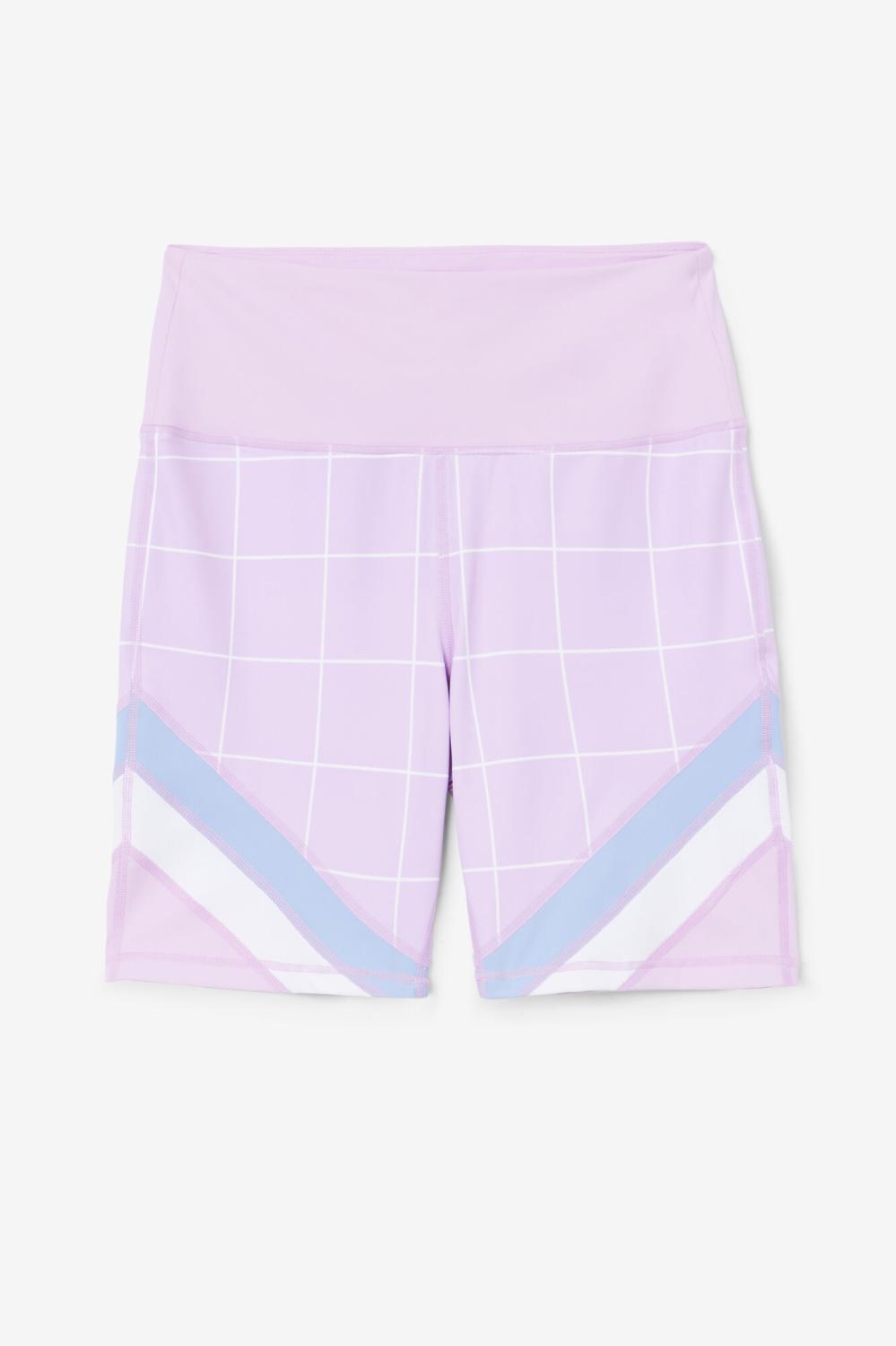 Women Shorts &amp; Pants | FILA Yareli Bike Short 580 ORCHID BOUQUET / FOREVER BLUE / WHITE