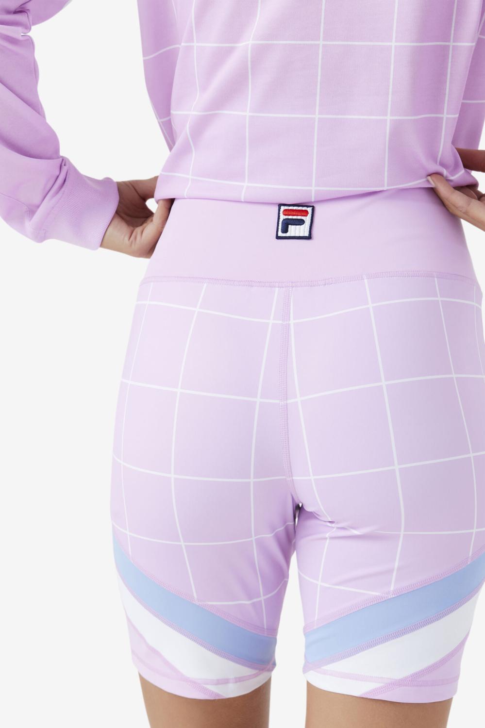 Women Shorts &amp; Pants | FILA Yareli Bike Short 580 ORCHID BOUQUET / FOREVER BLUE / WHITE