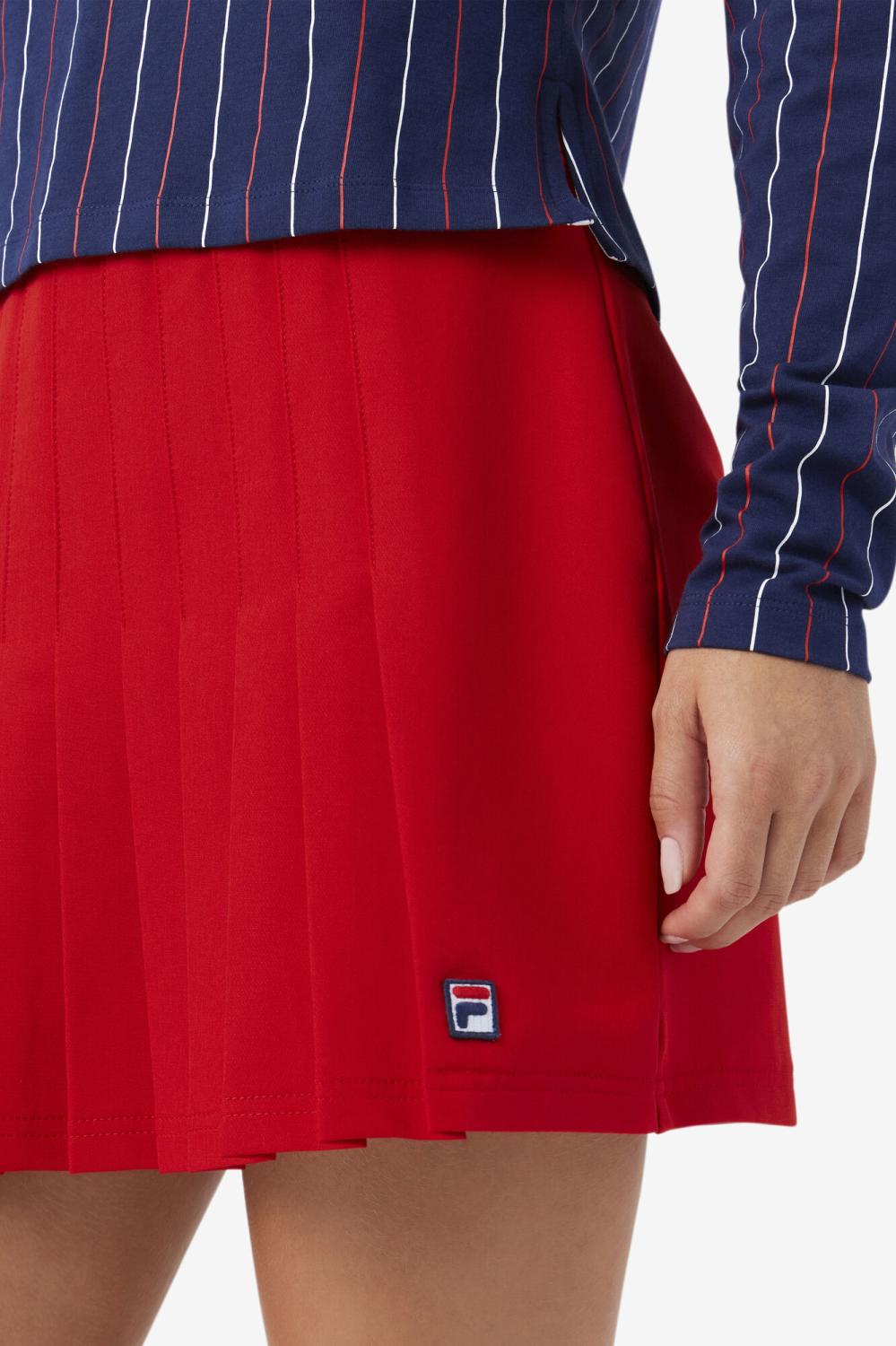Women Skirts | FILA Amy Pleated Skirt 640 FILA RED