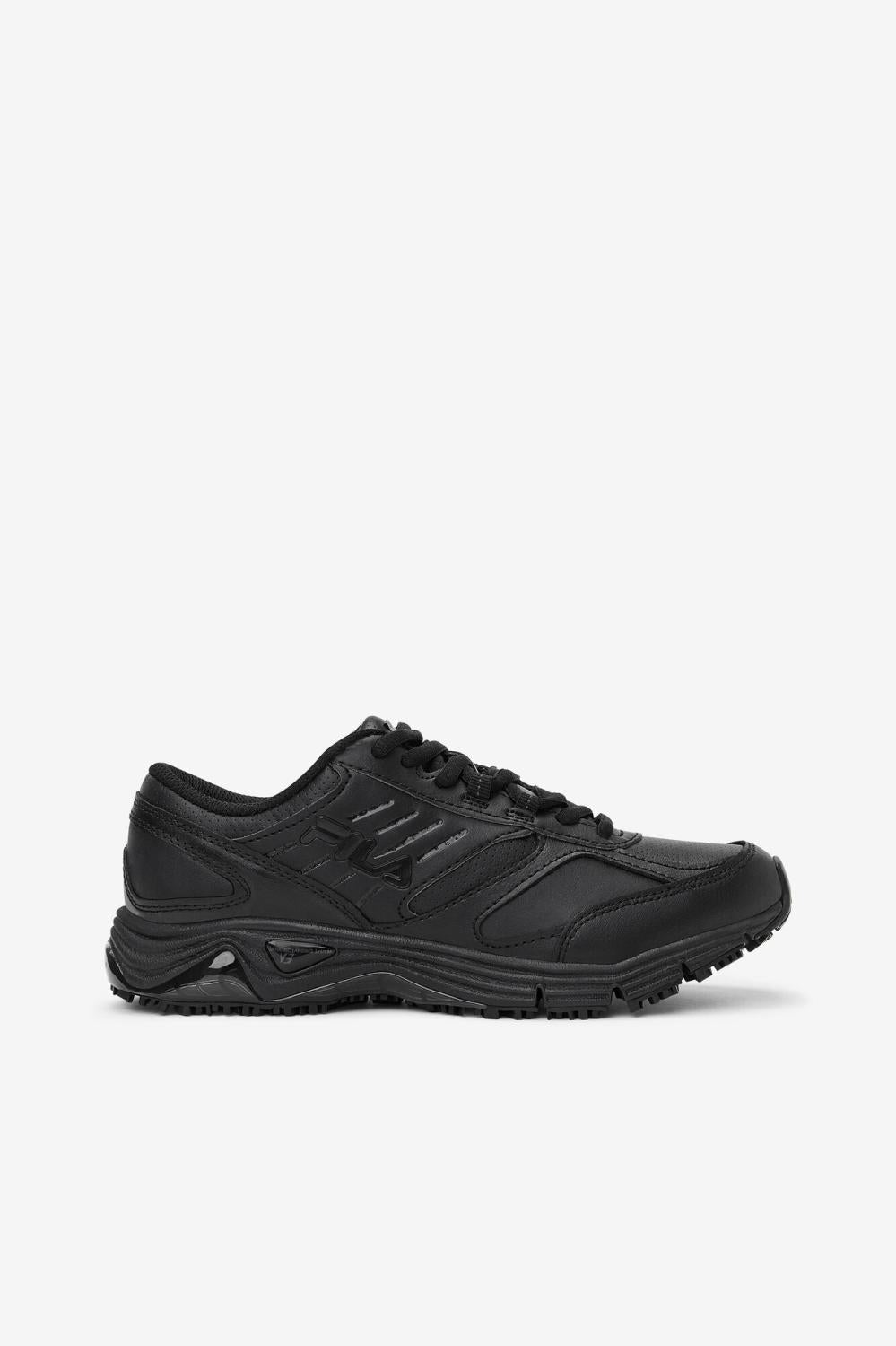 Women Slip Resistant Shoes | FILA Women's Memory Flux Slip Resistant Shoe 001 BLACK / BLACK / BLACK