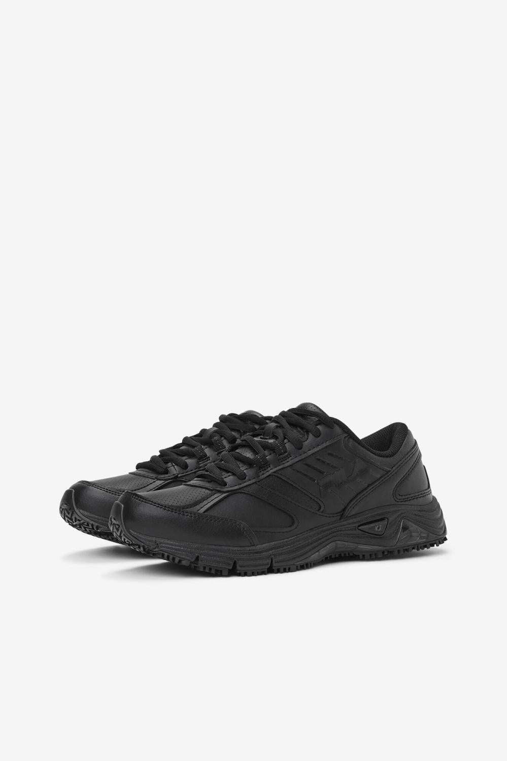 Women Slip Resistant Shoes | FILA Women's Memory Flux Slip Resistant Shoe 001 BLACK / BLACK / BLACK