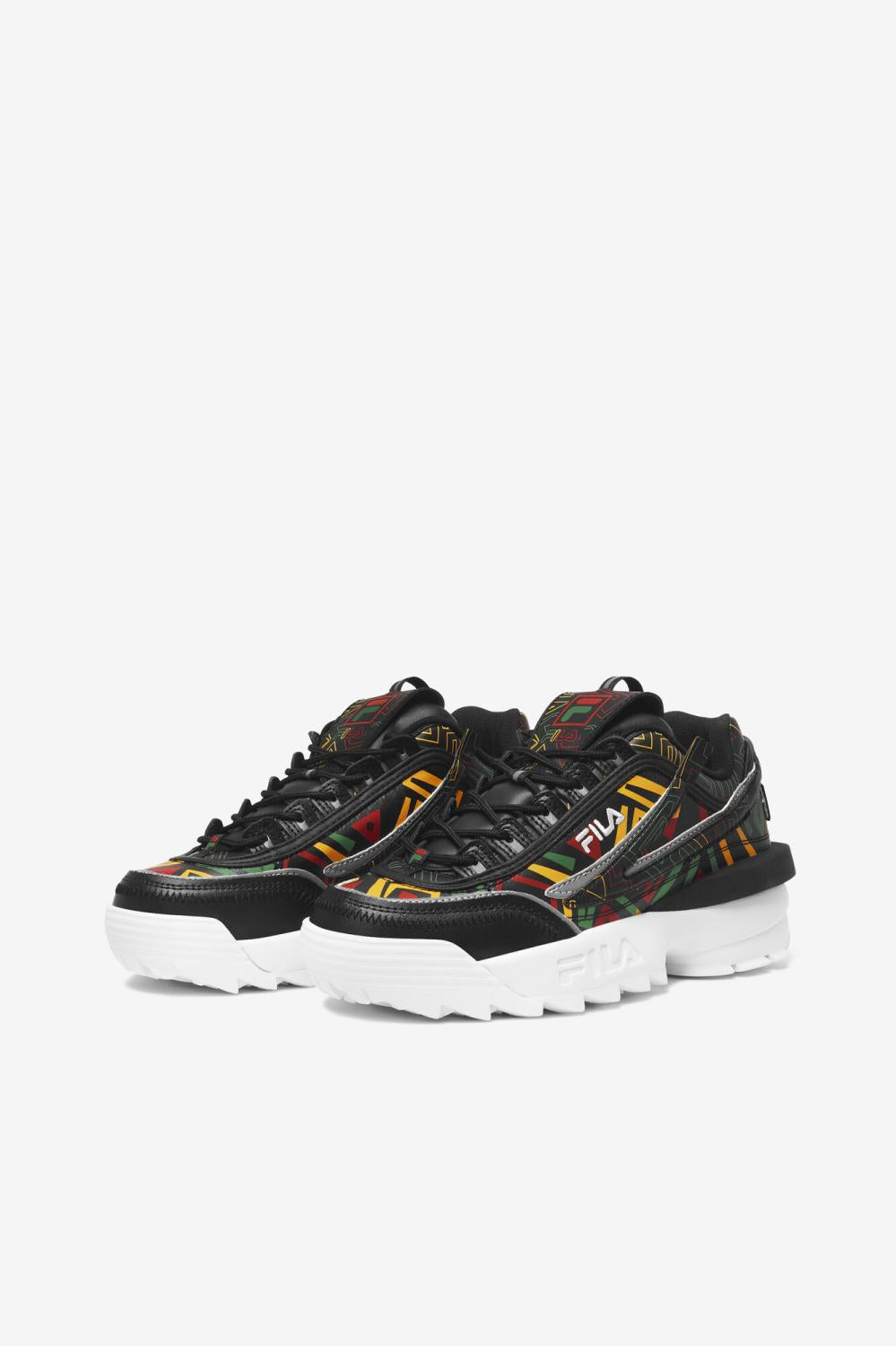Women Sneakers | FILA Women's Disruptor 2 Exp 041 BLACK / JELLY BEAN / LEMON