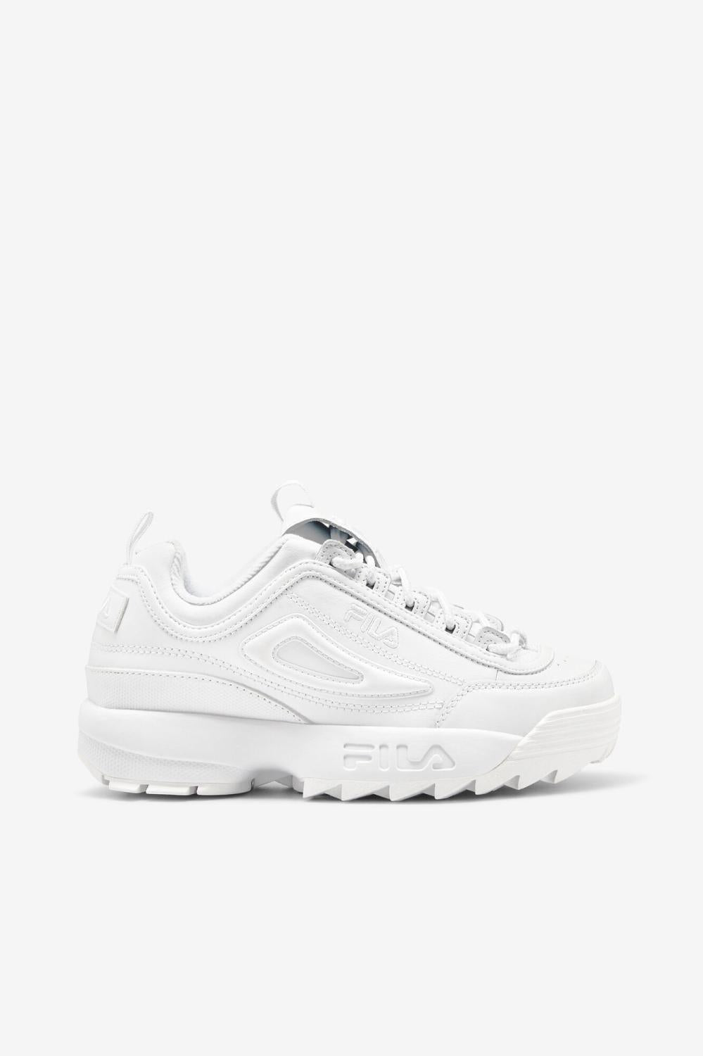 Women Sneakers | FILA Women's Disruptor 2 Premium 100 TRIPLE WHITE