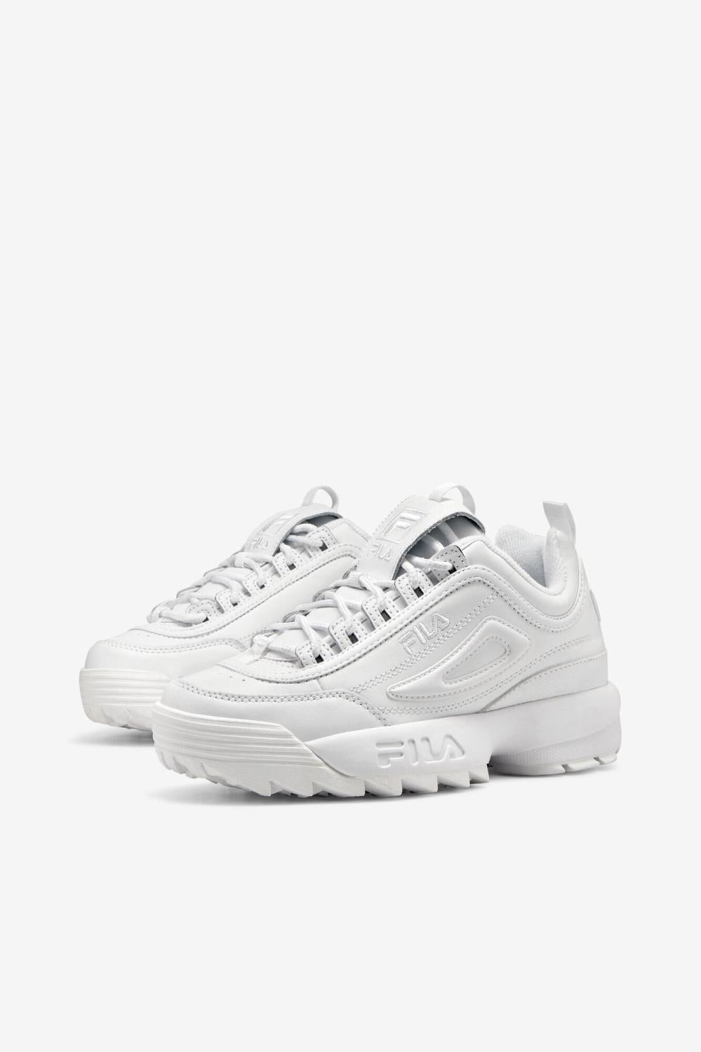 Women Sneakers | FILA Women's Disruptor 2 Premium 100 TRIPLE WHITE