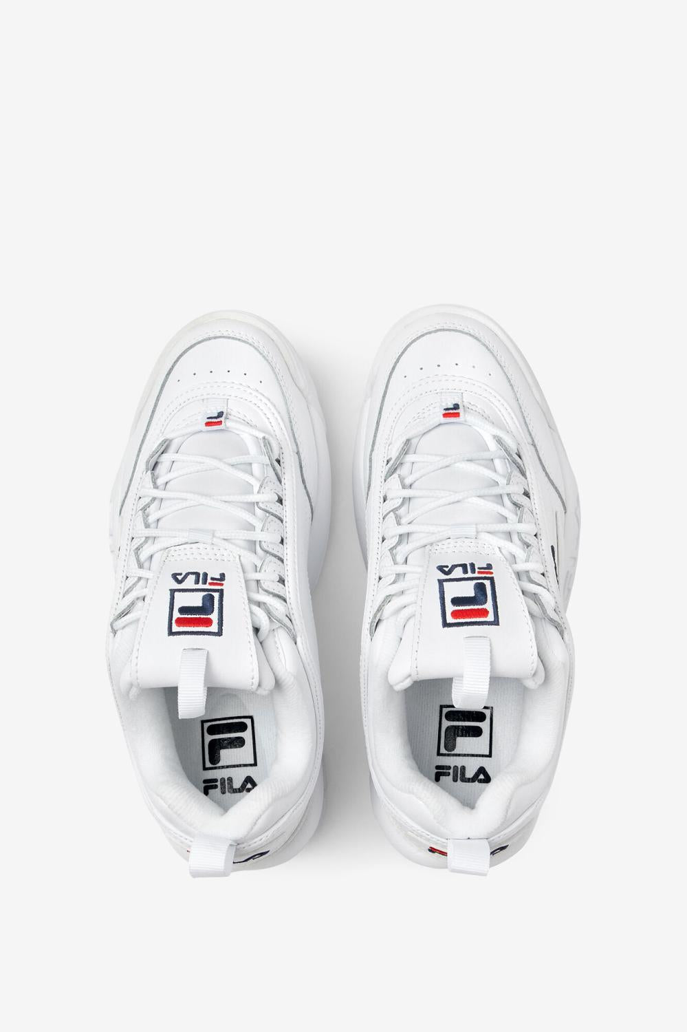 Women Sneakers | FILA Women's Disruptor 2 Premium 125 WHITE / NAVY / RED