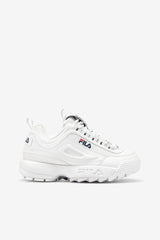 Women Sneakers | FILA Women's Disruptor 2 Premium 125 WHITE / NAVY / RED