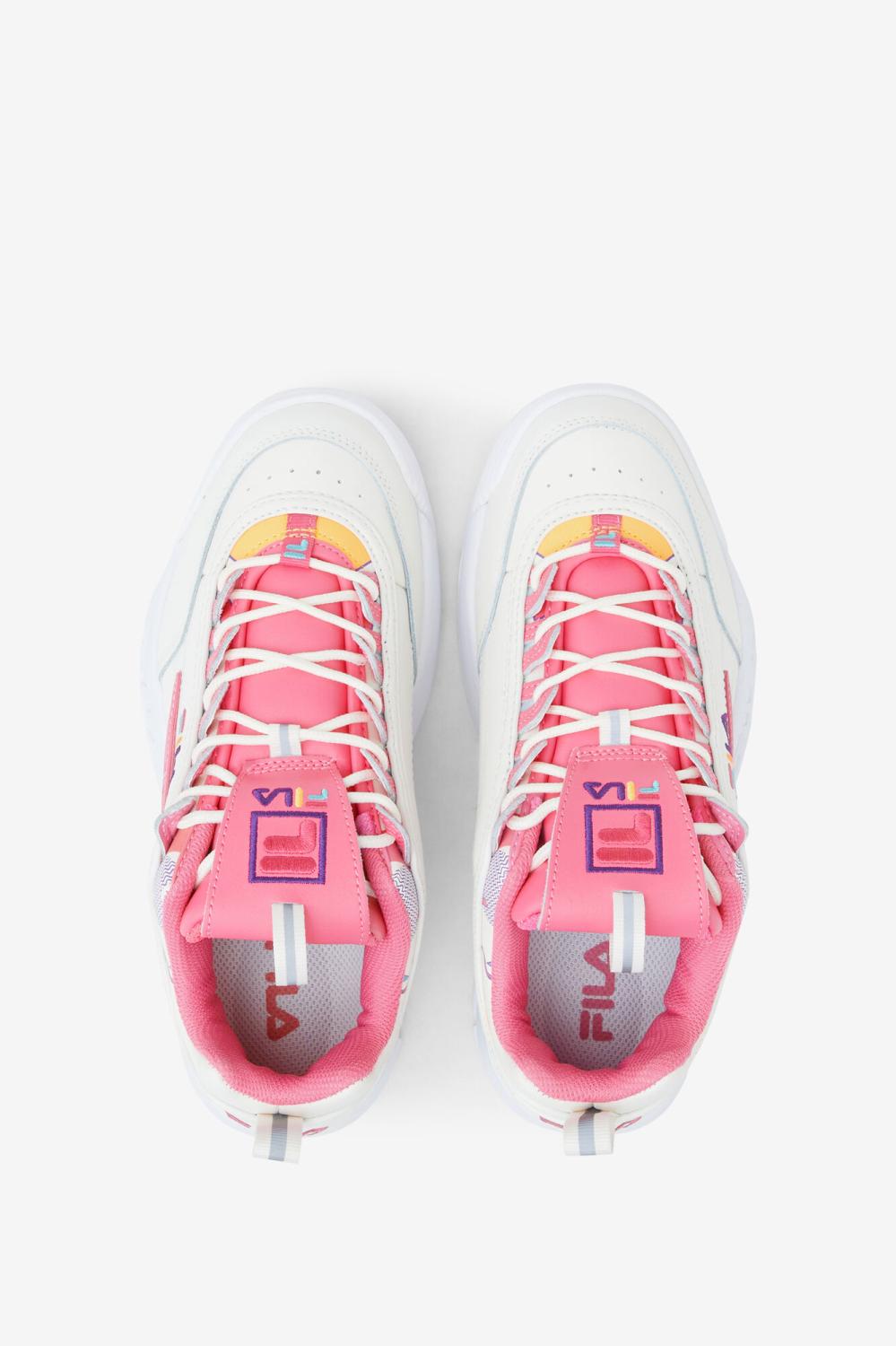 Women Sneakers | FILA Women's Disruptor 2 Premium 149 GARDENIA / SCUBA BLUE / BUBBLEGUM