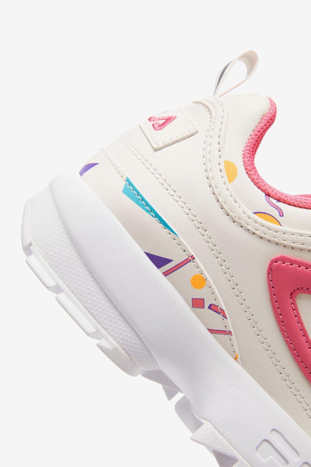 Women Sneakers | FILA Women's Disruptor 2 Premium 149 GARDENIA / SCUBA BLUE / BUBBLEGUM
