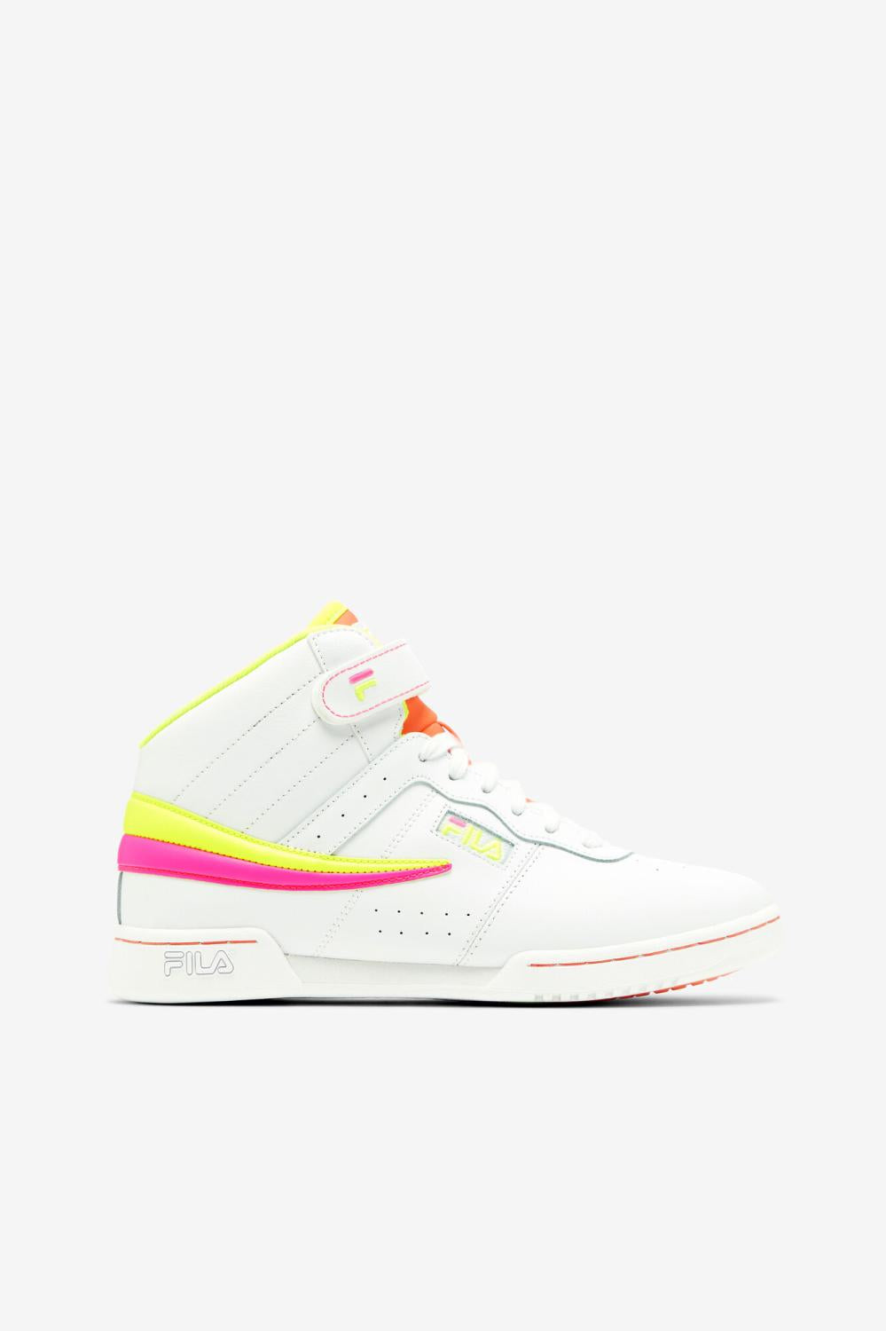 Women Sneakers | FILA Women's F-13 140 WHITE / SAFETY YELLOW / KNOCKOUT PINK