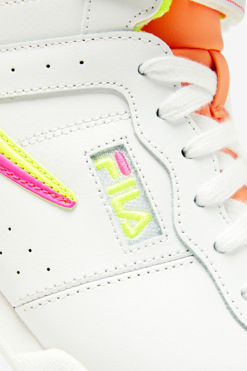 Women Sneakers | FILA Women's F-13 140 WHITE / SAFETY YELLOW / KNOCKOUT PINK