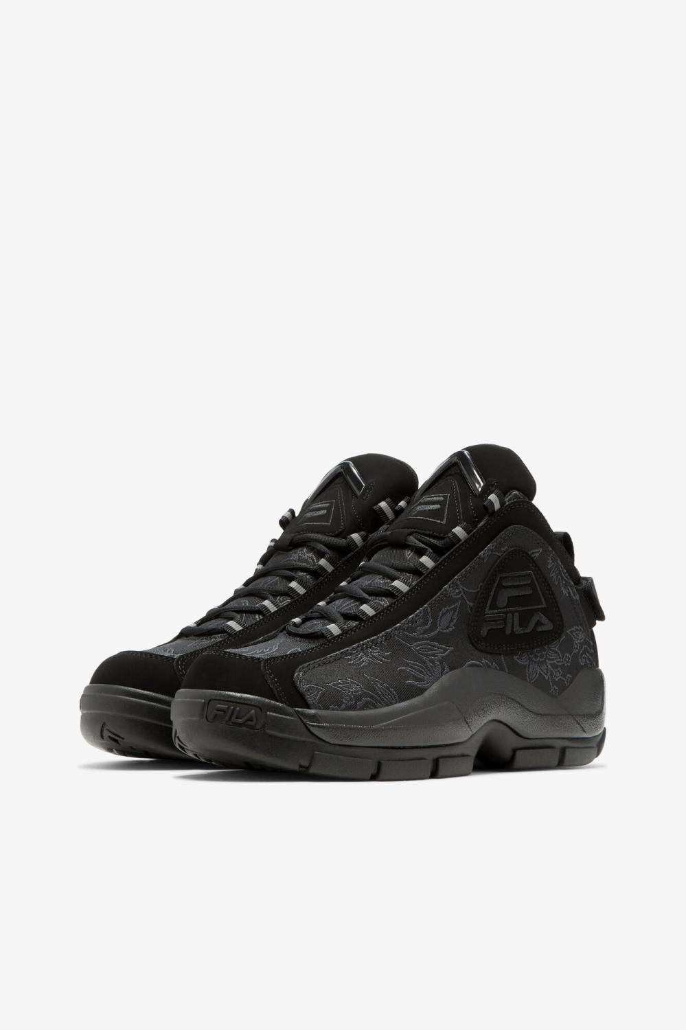 Women Sneakers | FILA Women's Grant Hill 2 Floral Jacquard 001 BLACK / BLACK / BLACK