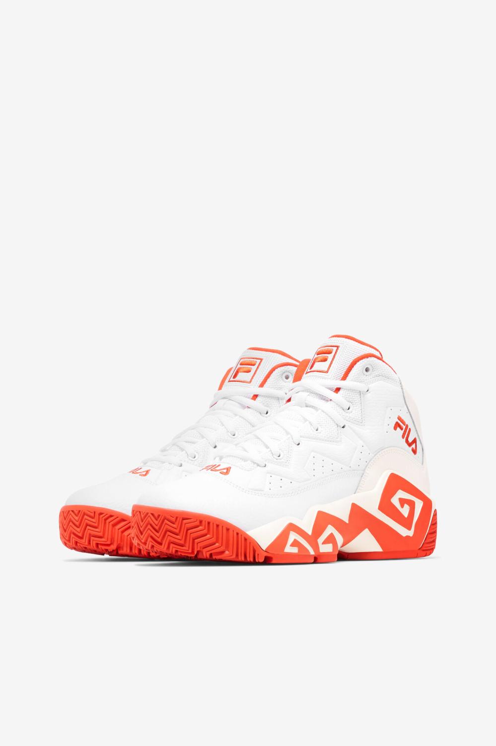 Women Sneakers | FILA Women's Mb 128 WHITE / MANDARIN RED / GARDENIA