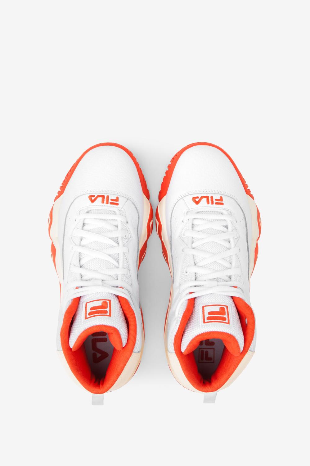 Women Sneakers | FILA Women's Mb 128 WHITE / MANDARIN RED / GARDENIA