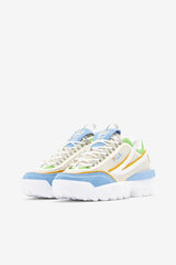 Women Sneakers &amp; Lifestyle | FILA Women's Disruptor 2 EXP 143 WHISPER WHITE / DUSK BLUE / JASMINE GREEN