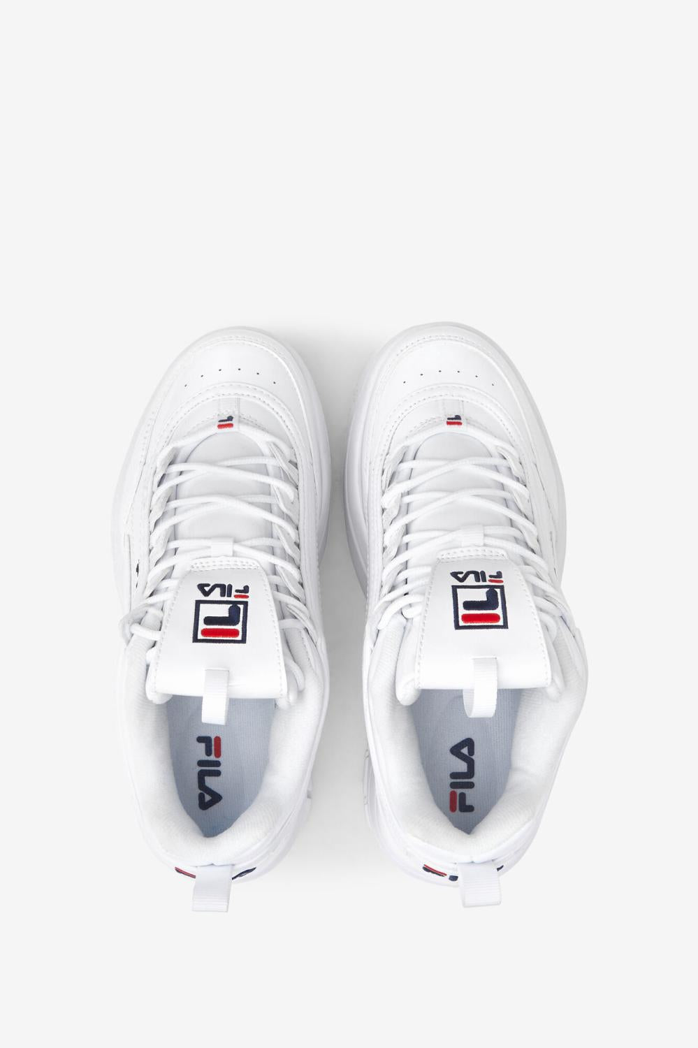 Women Sneakers &amp; Lifestyle | FILA Women's Disruptor 2 Wedge Patent 125 WHITE / FILA NAVY / FILA RED