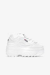 Women Sneakers &amp; Lifestyle | FILA Women's Disruptor 2 Wedge Patent 125 WHITE / FILA NAVY / FILA RED