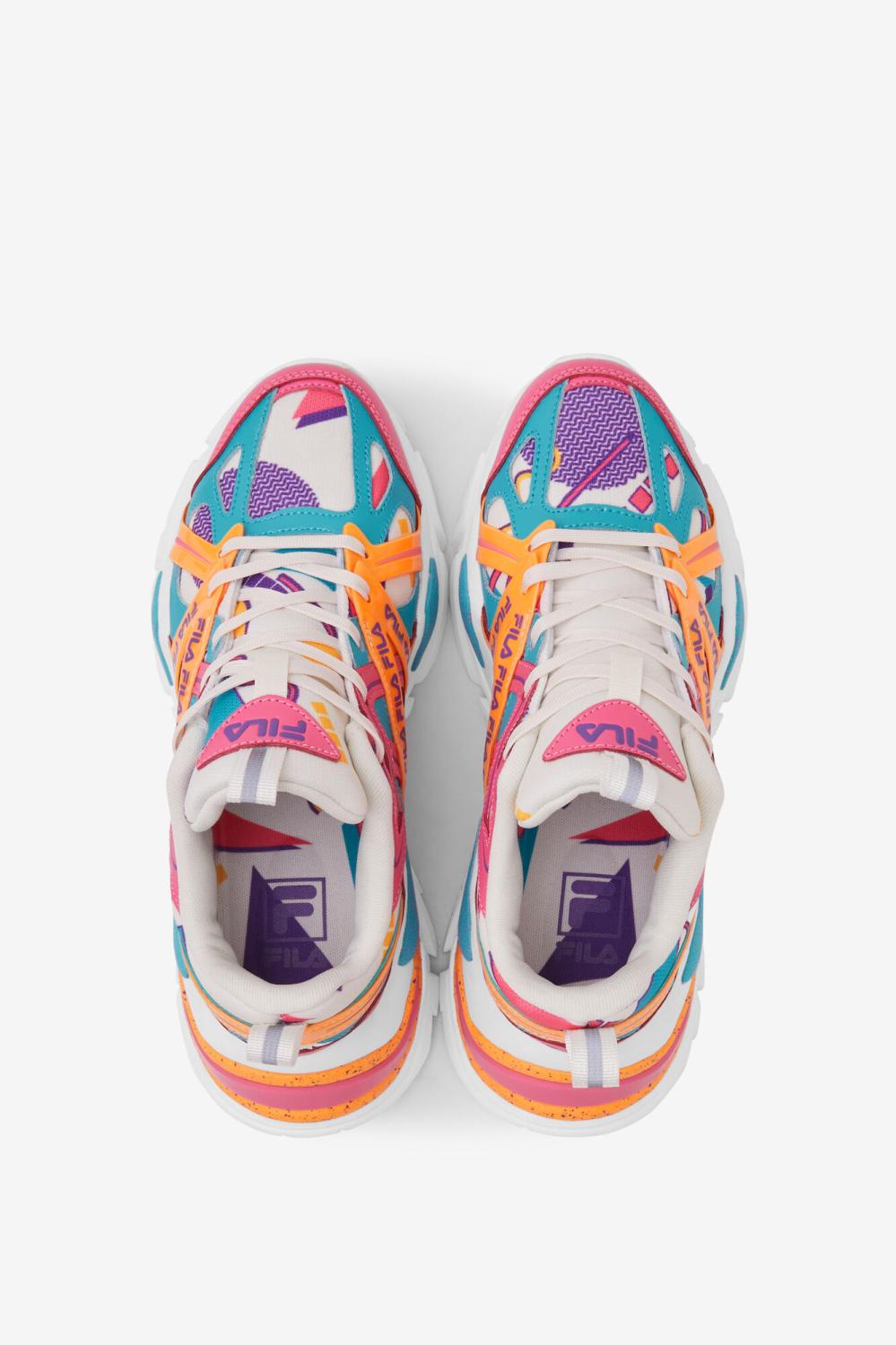 Women Sneakers &amp; Lifestyle | FILA Women's Electrove 2 149 GARDENIA / SCUBA BLUE / BUBBLEGUM