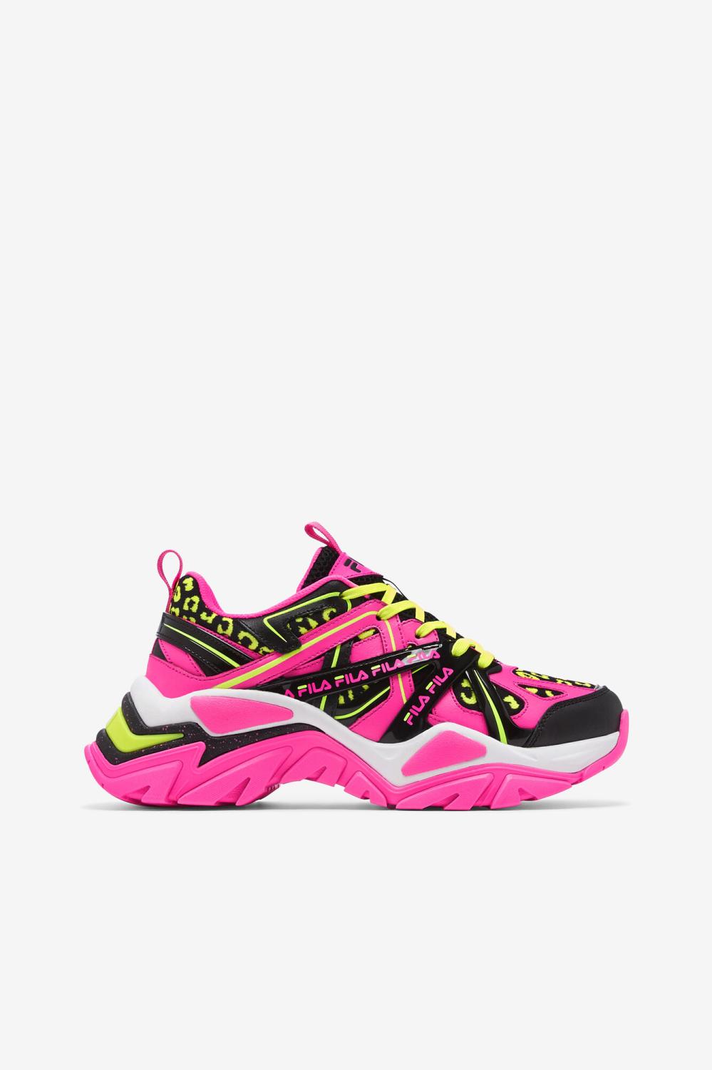 Women Sneakers &amp; Lifestyle | FILA Women's Electrove 2 652 KNOCKOUT PINK / BLACK / WHITE