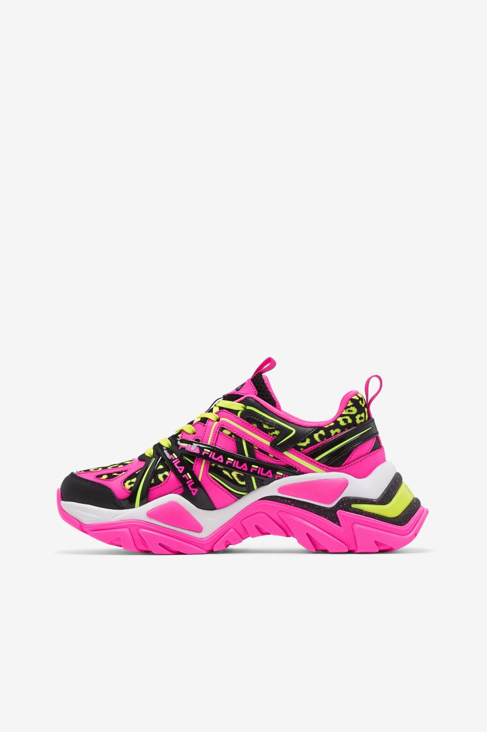 Women Sneakers &amp; Lifestyle | FILA Women's Electrove 2 652 KNOCKOUT PINK / BLACK / WHITE